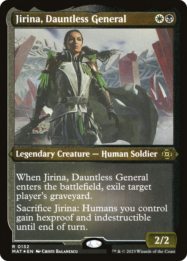 Jirina, Dauntless General (Foil Etched) (MAT-132) - March of the Machine: The Aftermath Foil