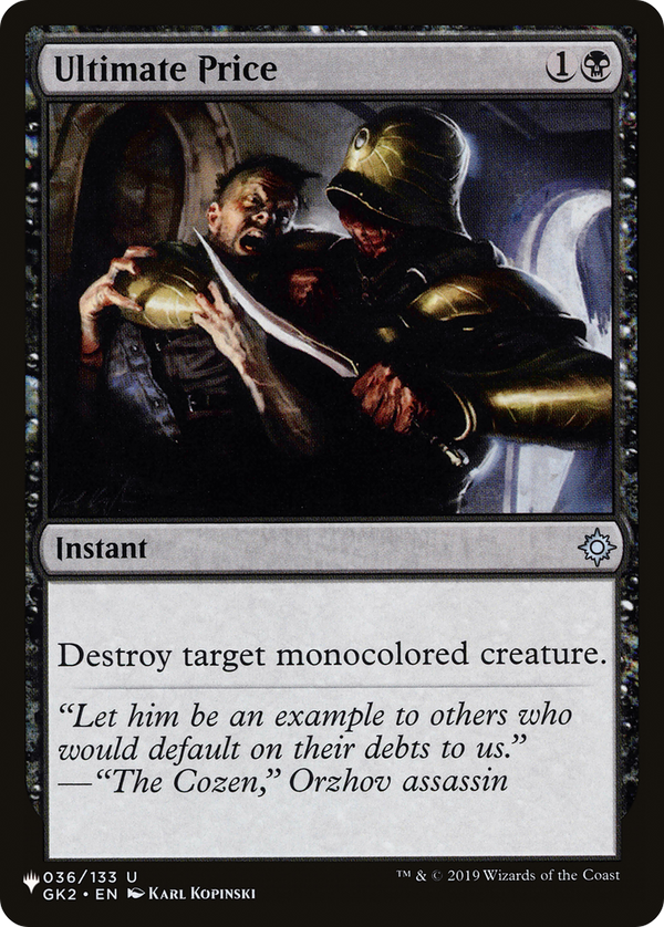 Ultimate Price (LIST-GK2-36) - The List