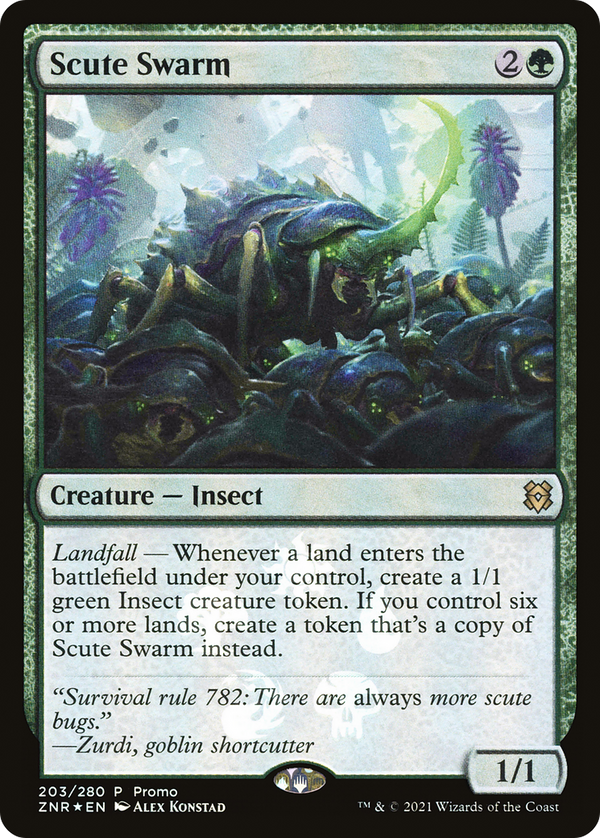 Scute Swarm (MEDIA-203) - Zendikar Rising Promos Foil