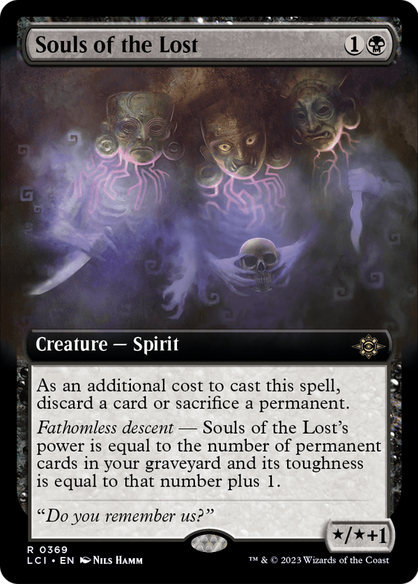 Souls of the Lost (Extended Art) (LCI-369) - The Lost Caverns of Ixalan: (Extended Art) Foil