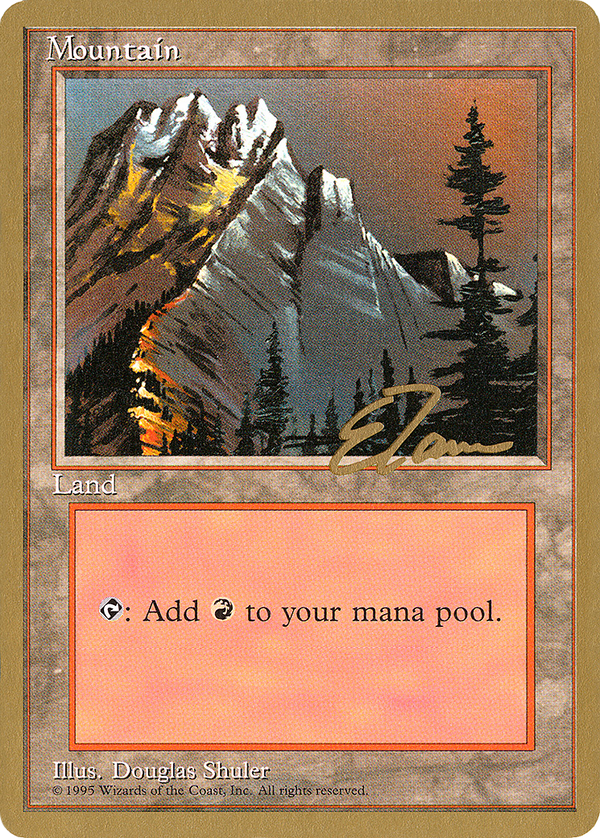 Mountain (A) - 1996 Eric Tam (4ED) (WCD-) - Pro Tour Collector Set