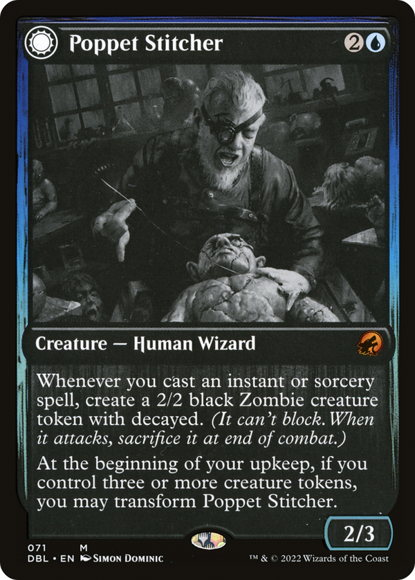 Poppet Stitcher (DBL-071) - Innistrad: Double Feature: (Double Faced Transform) Foil