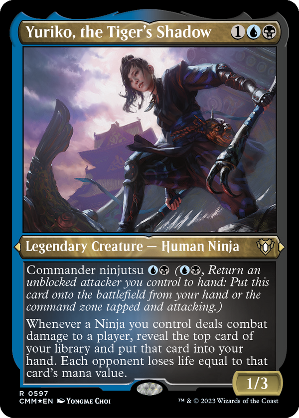 Yuriko, the Tiger's Shadow (Foil Etched) (CMM-597) - Commander Masters Foil