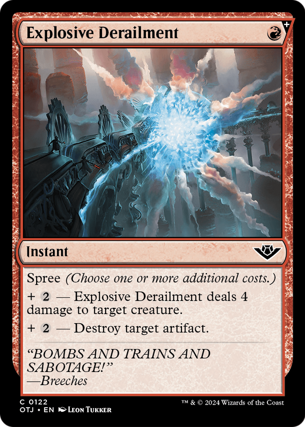 Explosive Derailment (OTJ-122) - Outlaws of Thunder Junction: (spree) Foil