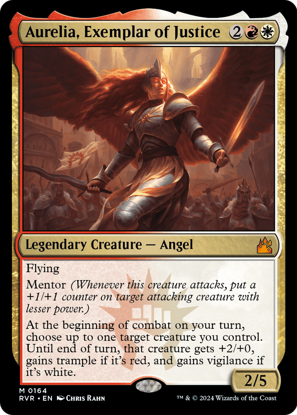 Aurelia, Exemplar of Justice (RVR-164) - Ravnica Remastered Foil