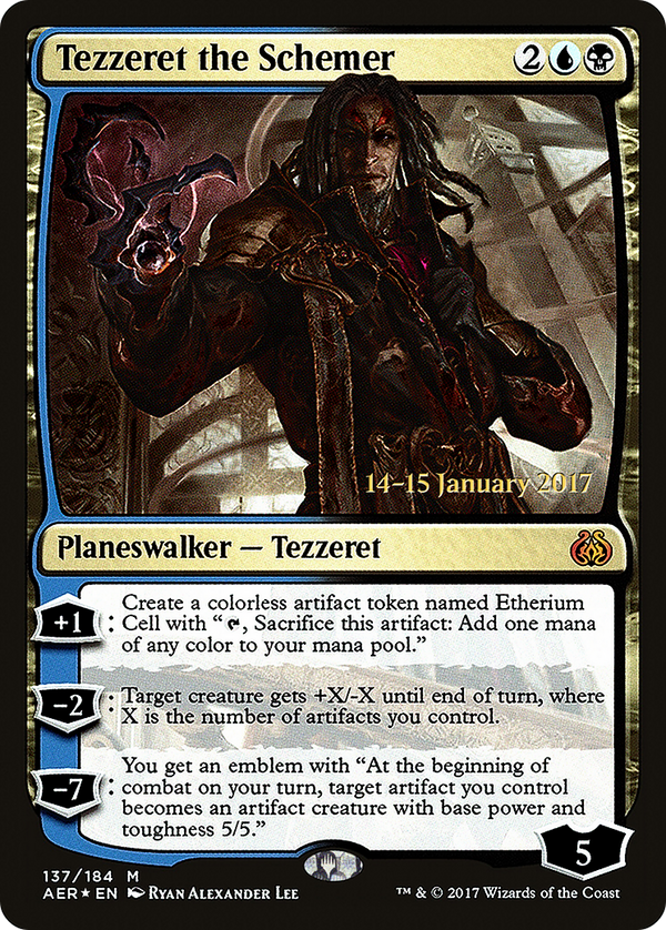 Tezzeret the Schemer (PRE-137S) - Aether Revolt Promos Foil