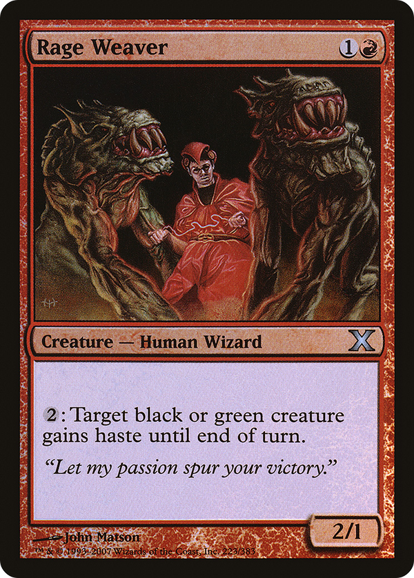 Rage Weaver (10E-223★) - Tenth Edition Foil