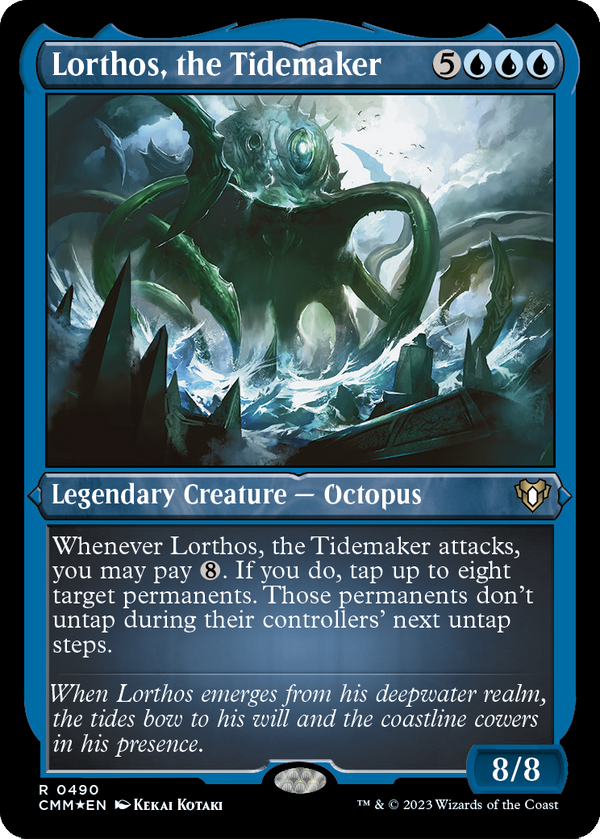 Lorthos, the Tidemaker (Foil Etched) (CMM-490) - Commander Masters Foil