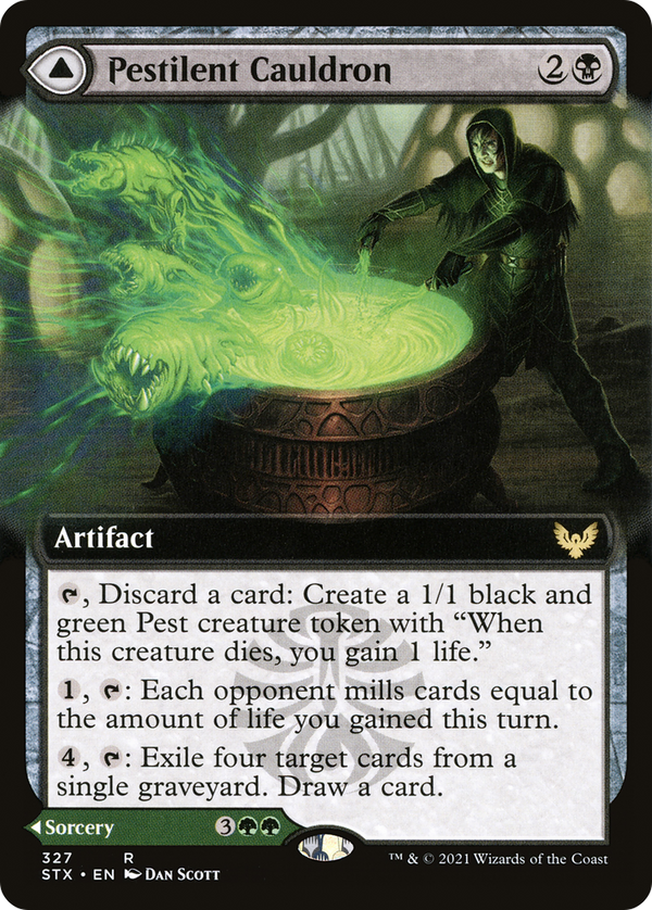 Pestilent Cauldron (Extended Art) (STX-327) - Strixhaven: School of Mages: (Extended Art) Foil