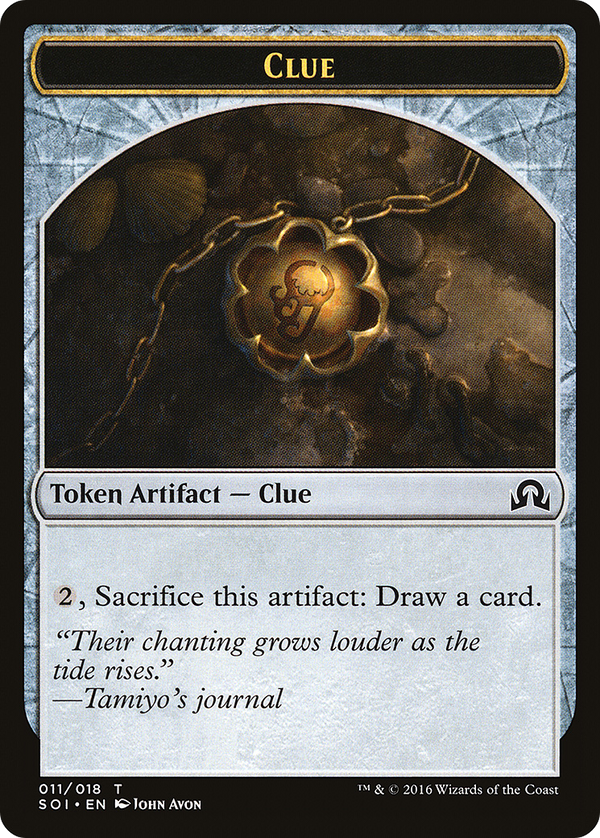 Clue Token (011) (SOI-011) - Shadows over Innistrad Tokens