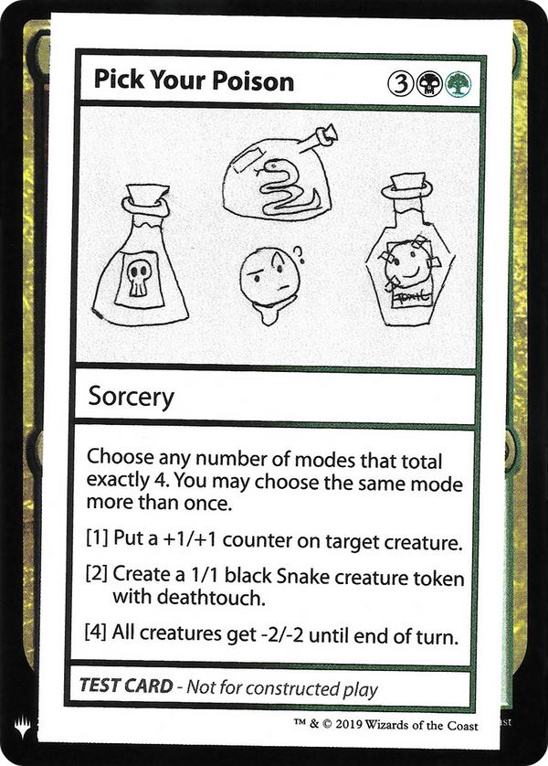 Pick Your Poison (CMB1-) - Mystery Booster Playtest Cards 2019