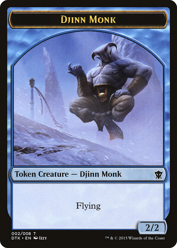 Djinn Monk Token (DTK-002) - Dragons of Tarkir Tokens