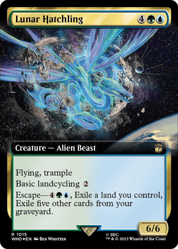 Lunar Hatchling (Extended Art) (Surge Foil) (WHO-1015) - Doctor Who: (Extended Art) Foil