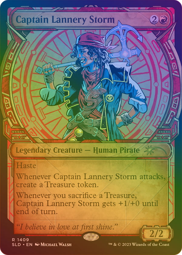 Captain Lannery Storm (Rainbow Foil) (SLD-1409★) - Secret Lair Drop: (Showcase) Foil