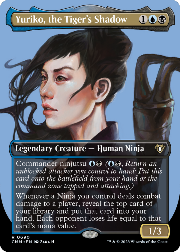Yuriko, the Tiger's Shadow (Borderless) (CMM-690) - Commander Masters Foil