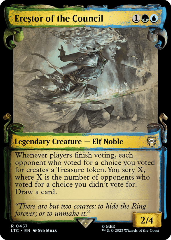 Erestor of the Council (Showcase Scrolls) (LTC-457) - Tales of Middle-earth Commander: (Showcase)