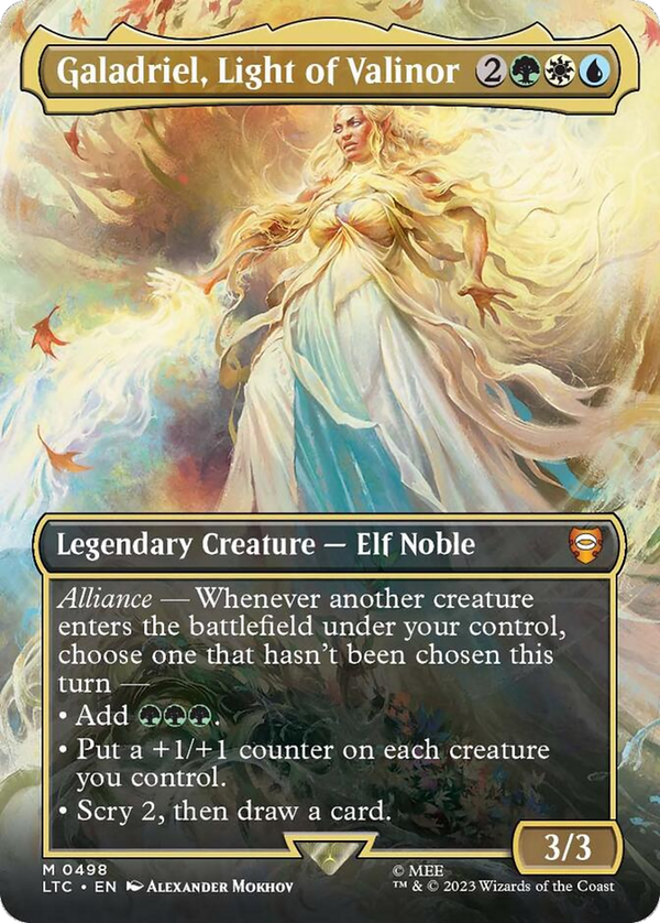 Galadriel, Light of Valinor (Borderless) (LTC-498) - Tales of Middle-earth Commander Foil
