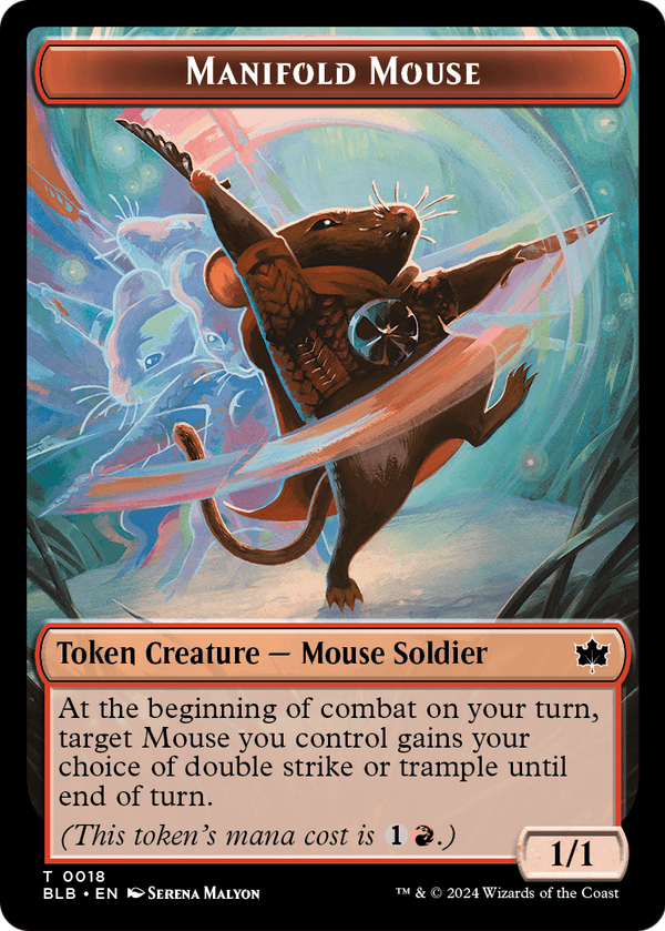 Manifold Mouse Token (BLB-018) - Bloomburrow Tokens
