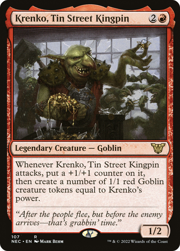 Krenko, Tin Street Kingpin (NEC-107) - Neon Dynasty Commander