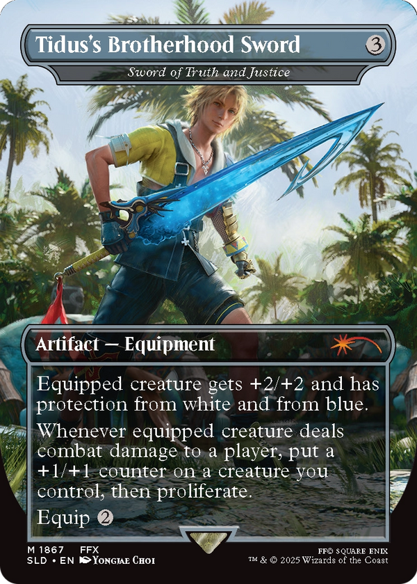Sword of Truth and Justice (SLD-1867) - Secret Lair Drop / Tidus's Brotherhood Sword (Borderless)