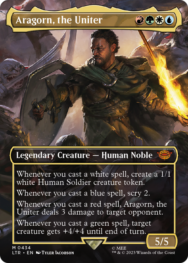 Aragorn, the Uniter (Borderless) (LTR-434) - The Lord of the Rings: Tales of Middle-earth