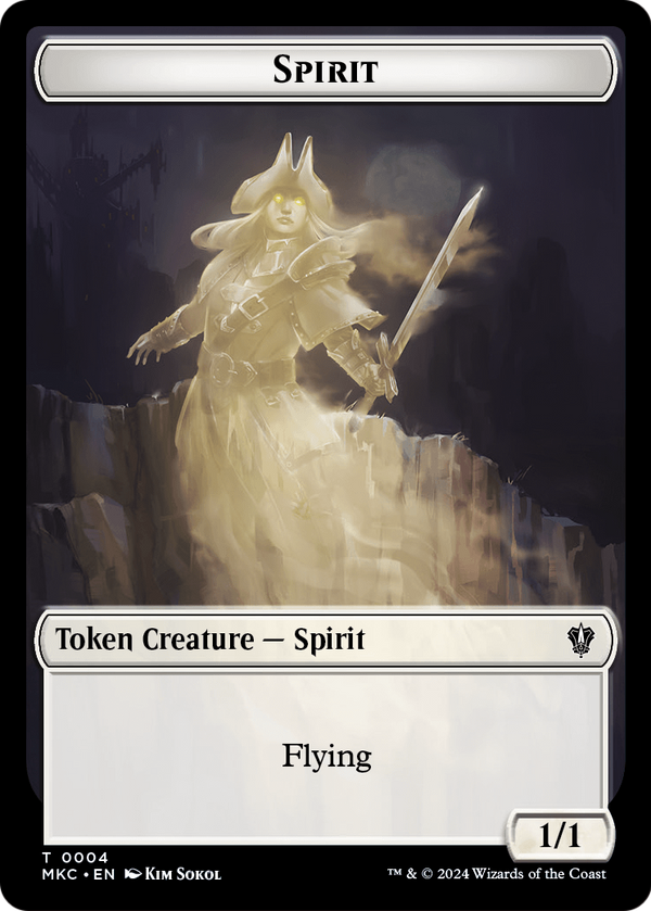 Spirit (TMKC-004) - Murders at Karlov Manor Commander Tokens