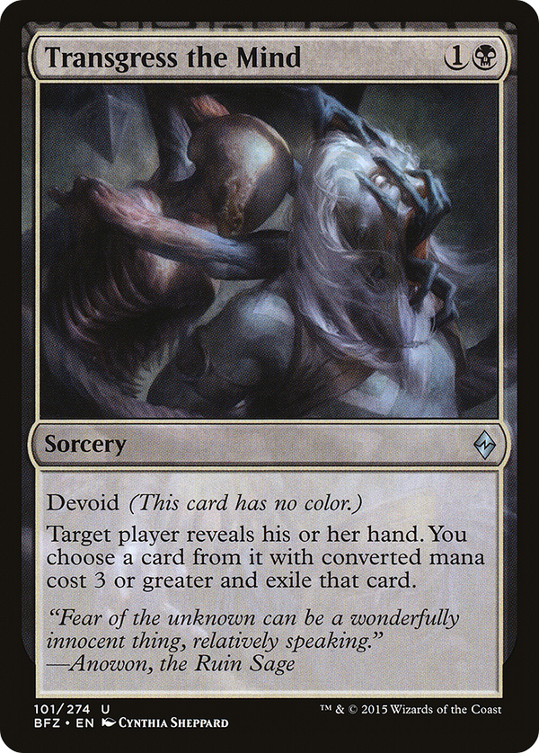 Transgress the Mind (BFZ-101) - Battle for Zendikar: (devoid)