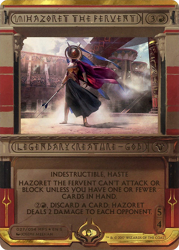 Hazoret the Fervent (MPS2-027) - Amonkhet Invocations (Borderless) Foil