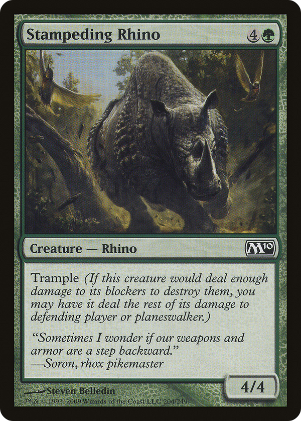 Stampeding Rhino (M10-204) - Magic 2010 Foil
