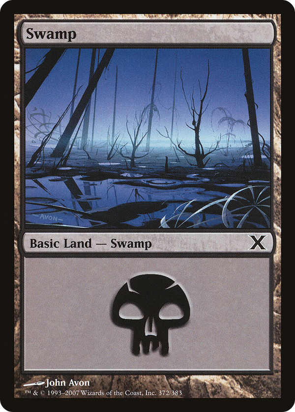 Swamp (10E-372) - Tenth Edition Foil