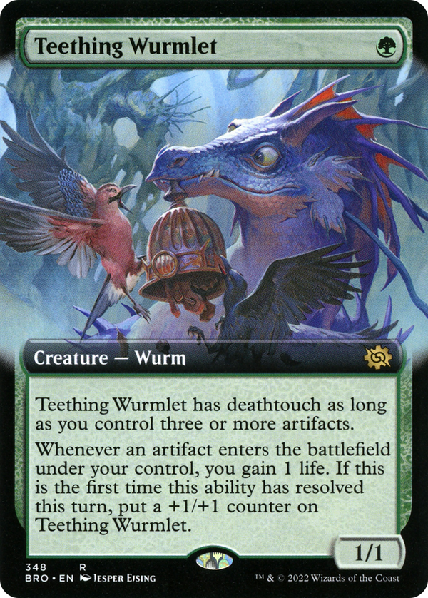 Teething Wurmlet (Extended Art) (BRO-348) - The Brothers' War: (Extended Art) Foil