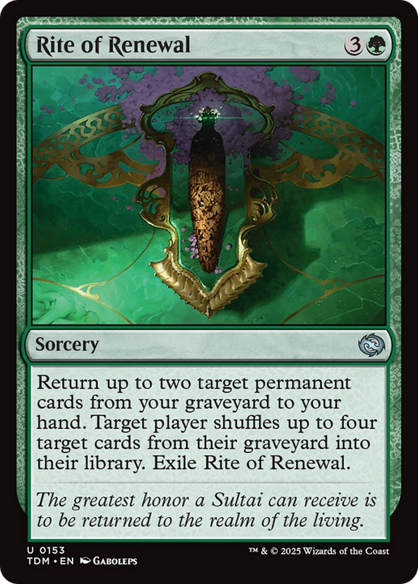 Rite of Renewal (TDM-153) - Tarkir: Dragonstorm