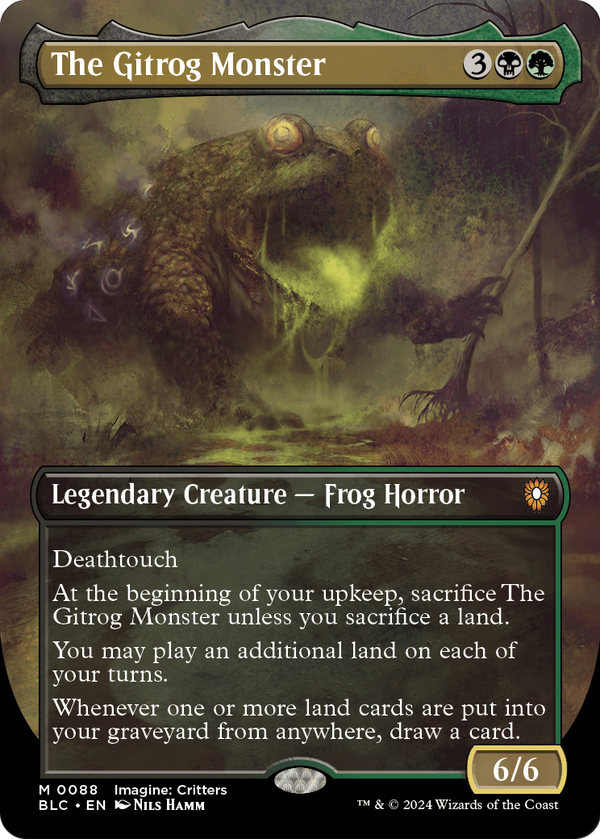 The Gitrog Monster (Borderless) (BLC-088) - Bloomburrow Commander Foil