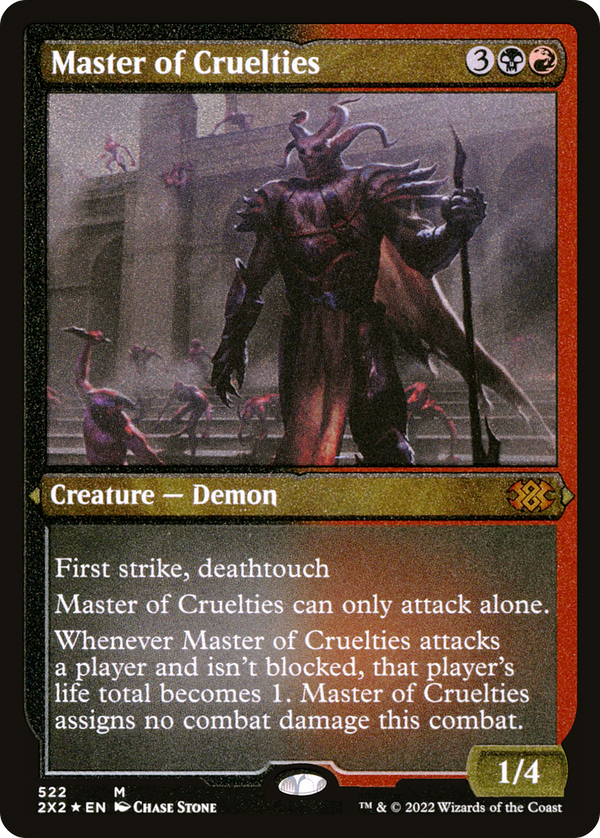 Master of Cruelties (Foil Etched) (2X2-522) - Double Masters 2022 Foil
