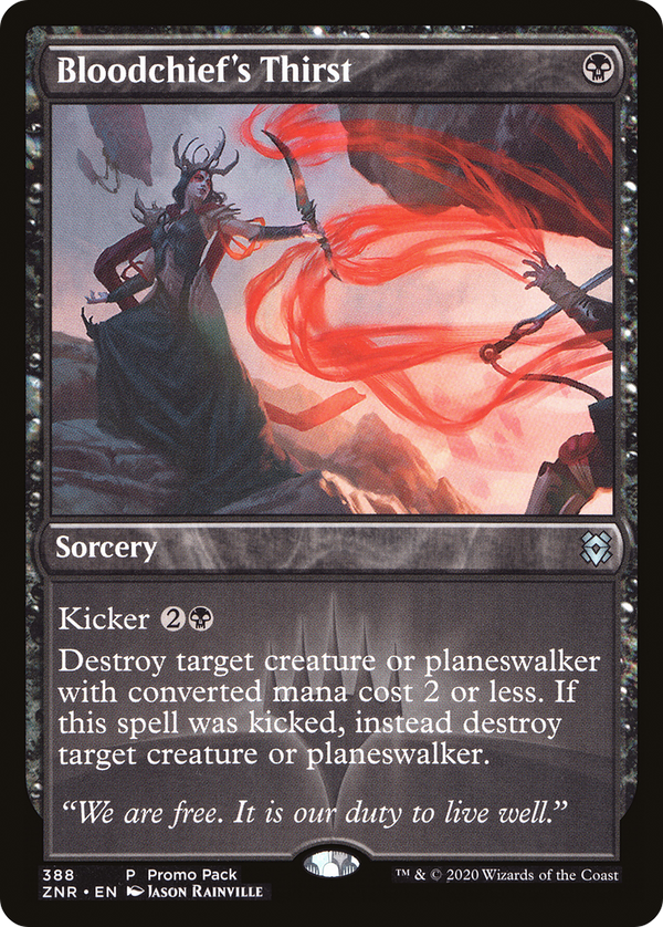 Bloodchief's Thirst (PPZNR-388) - Zendikar Rising Foil