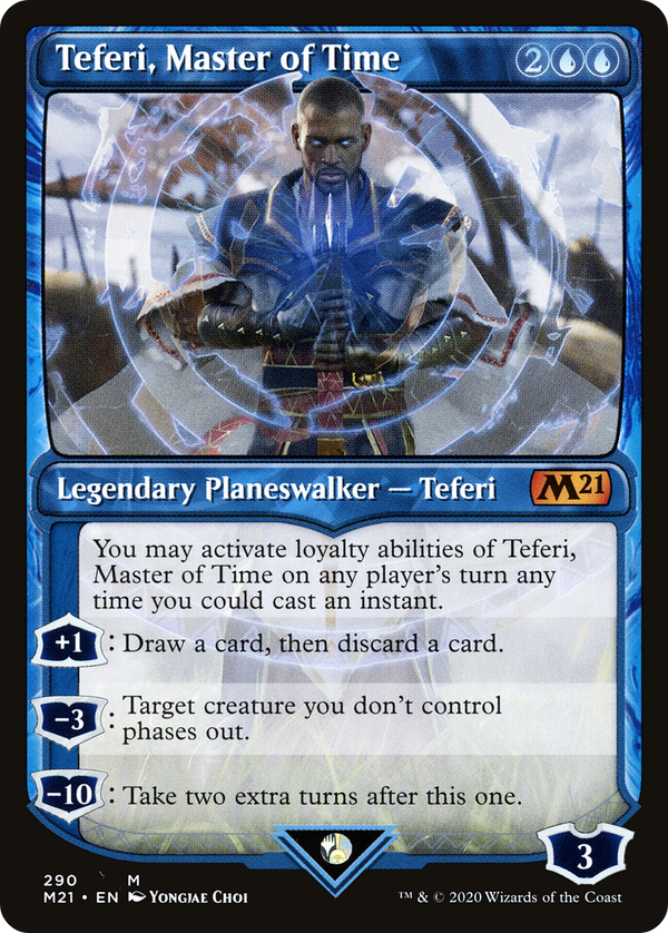 Teferi, Master of Time (Showcase) (290) (M21-290) - Core Set 2021: (Showcase) Foil