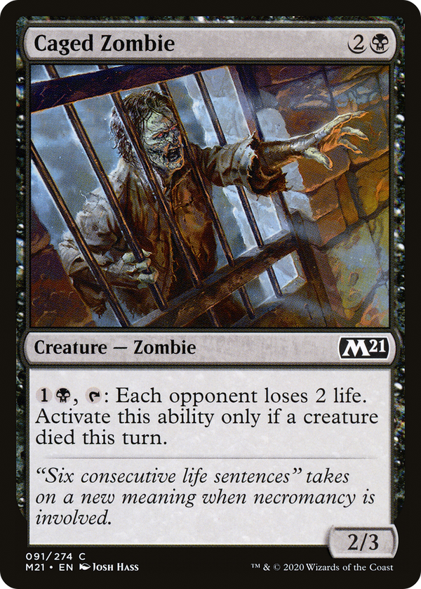Caged Zombie (M21-091) - Core Set 2021
