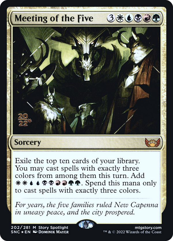 Meeting of the Five (PRE-202) - Streets of New Capenna Promos Foil