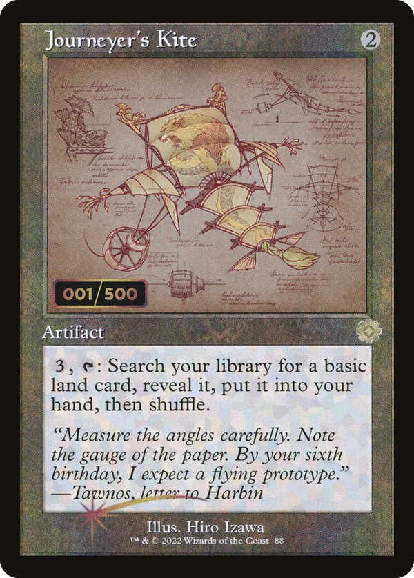 Journeyer's Kite (Schematic) (Serial Numbered) (BRR-088) - The Brothers' War Retro Artifacts Foil