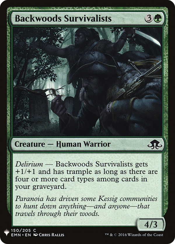 Backwoods Survivalists (LIST-EMN-150) - The List