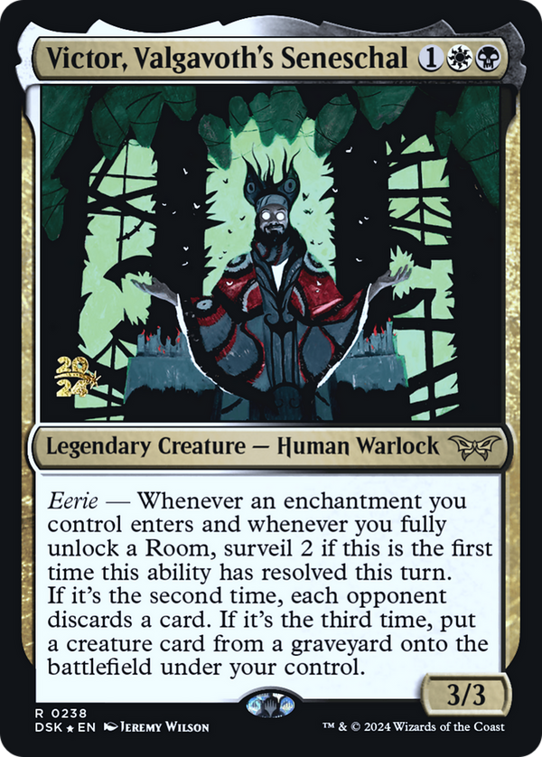 Victor, Valgavoth's Seneschal (PRE-238) - Duskmourn: House of Horror Promos Foil