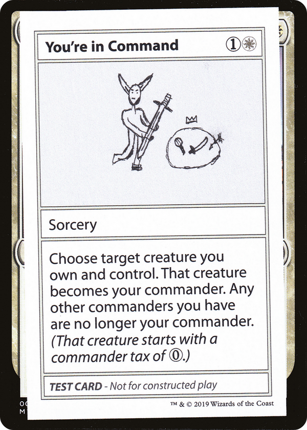 You're In Command (No PW Symbol) (CMB1-) - Mystery Booster Playtest Cards 2021