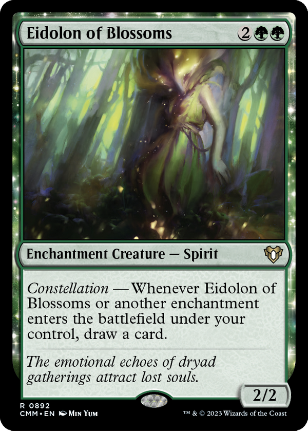 Eidolon of Blossoms (CMM-892) - Commander Masters: (enchantment)