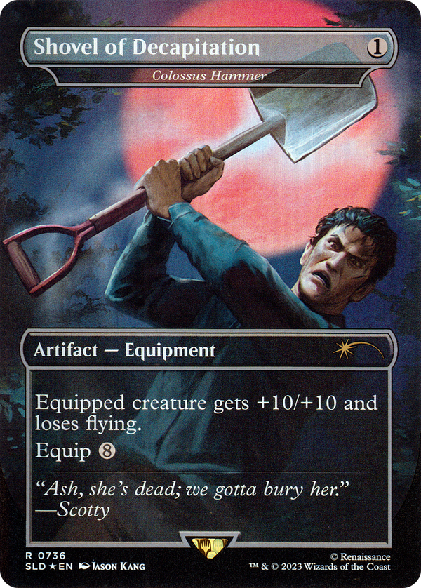Shovel of Decapitation - Colossus Hammer (SLD-736) - Secret Lair Drop / Shovel of Decapitation (Borderless) Foil