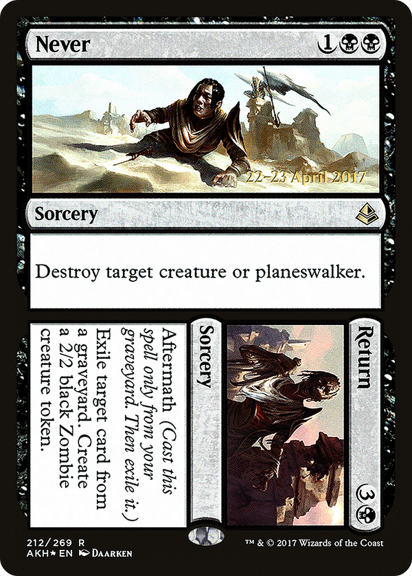 Never // Return (PRE-212S) - Amonkhet Promos Foil