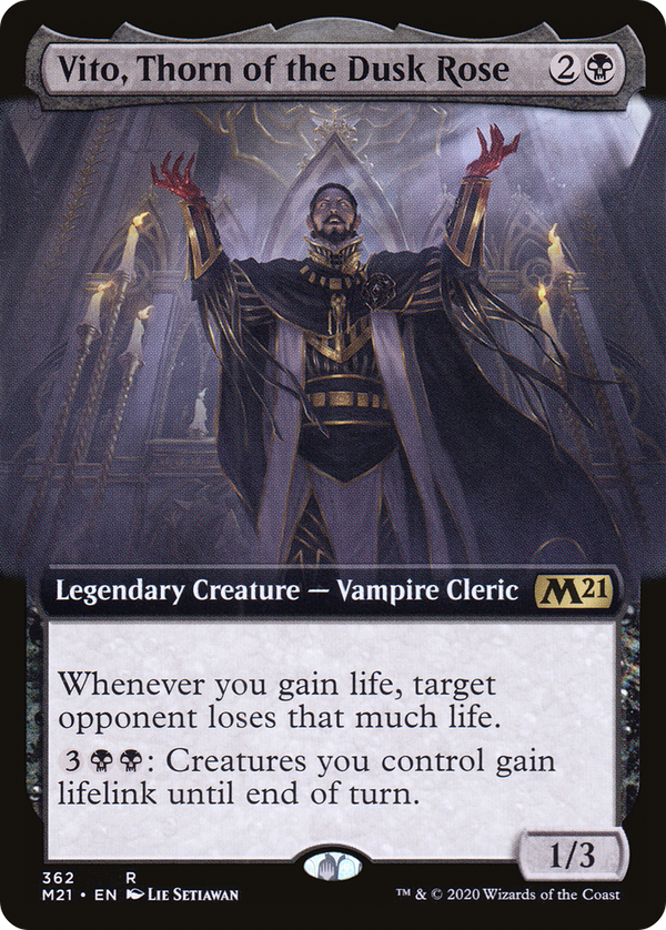 Vito, Thorn of the Dusk Rose (Extended Art) (M21-362) - Core Set 2021: (Extended Art) Foil