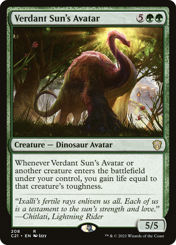 Verdant Sun's Avatar (C21-208) - Commander 2021