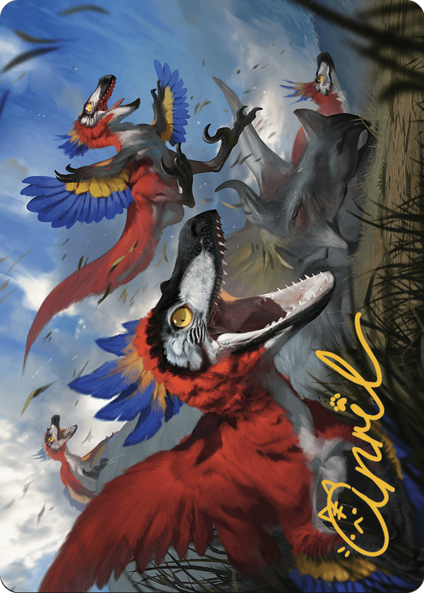 Wrathful Raptors // Wrathful Raptors (ALCI-077) - The Lost Caverns of Ixalan Art Series (Borderless) Foil