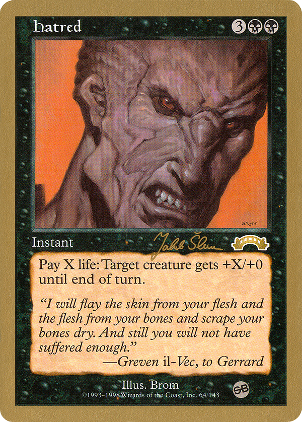 Hatred - 1999 Jakub Slemr (EXO) (SB) (WCD-) - World Championship Decks 1999