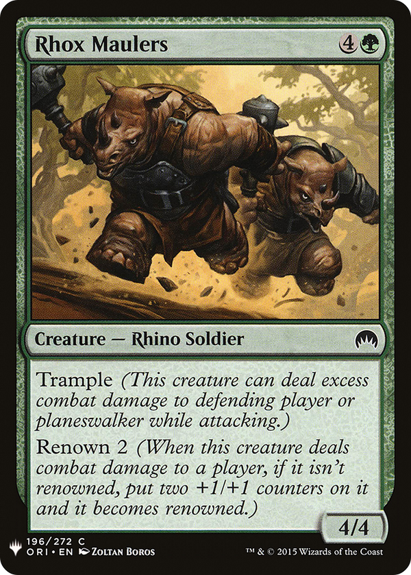 Rhox Maulers (LIST-ORI-196) - The List